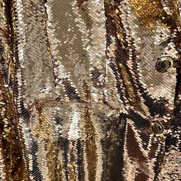 Just B Shimmering Gold Sequin Blazer - Picture 5 of 7